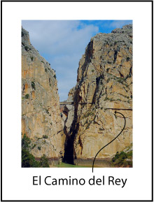 El Camino del Rey as it enters the gorge