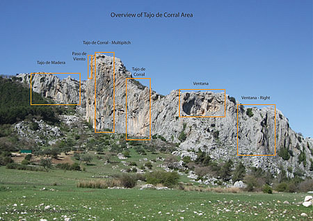 EL Corral climbing area in Villanueva del Rosario