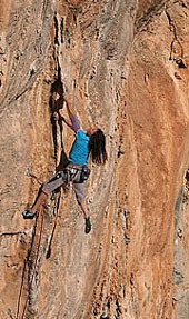 Climbing at Loja in Spain